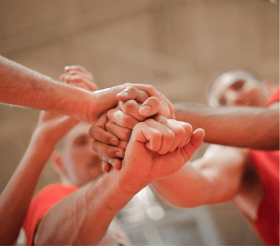 Two guys looking at a laptop