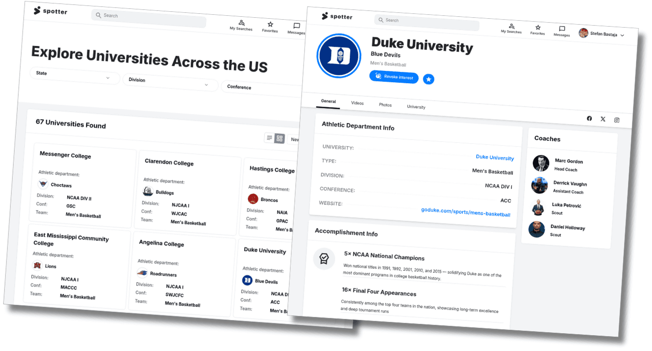 Athlete performance highlights showcase